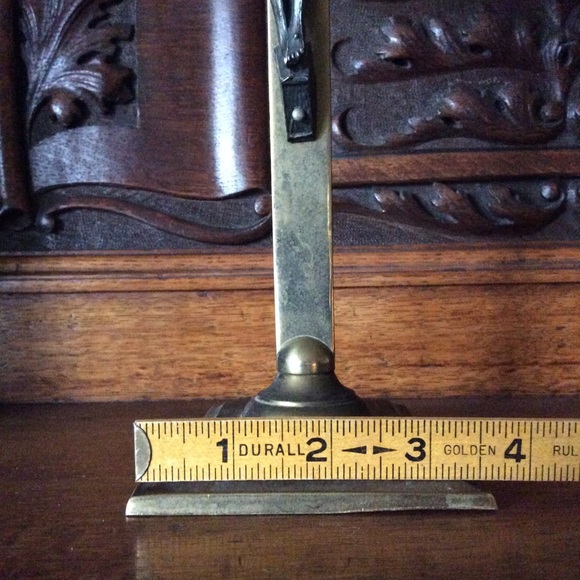 Vintage Church Altar Brass Crucifix - Picture 4 of 16
